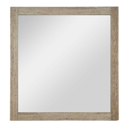 Roma - Modern Faux Travertine + Gold Mirror - image 3