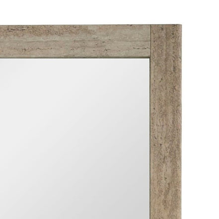 Roma - Modern Faux Travertine + Gold Mirror - image 4