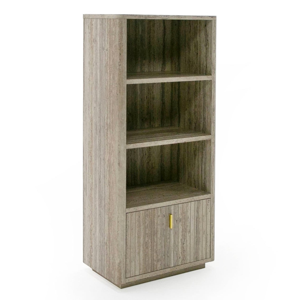 Roma - Modern Faux Travertine + Gold Bookcase - image 2