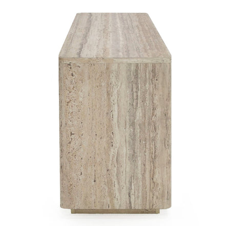 Roma - Modern Faux Travertine + Gold File Cabinet - image 3