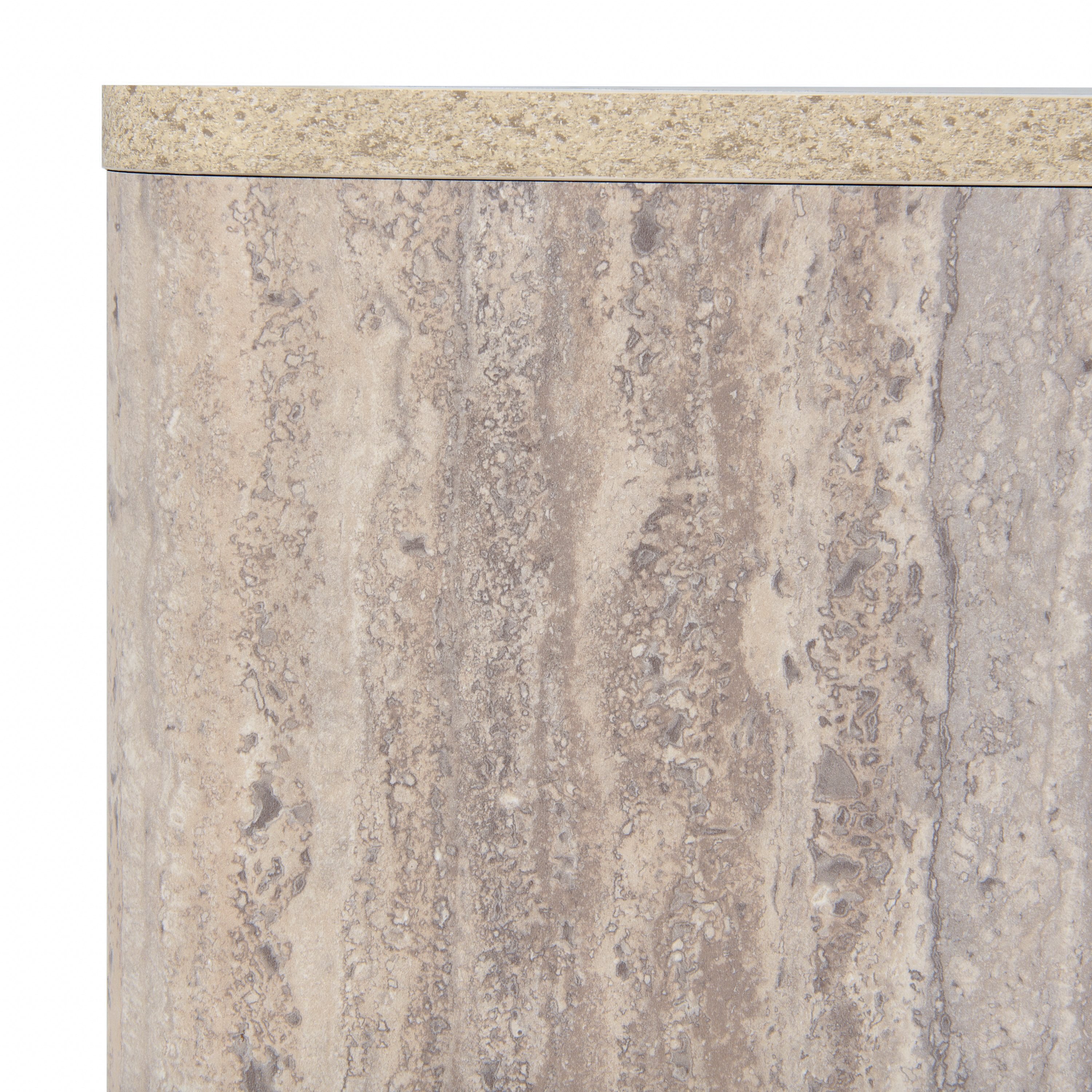 Roma - Modern Faux Travertine Square Coffee Table - image 4