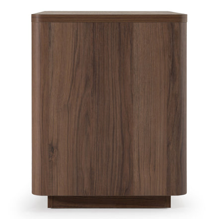 Roma - Modern Walnut + Gold Nightstand - image 2