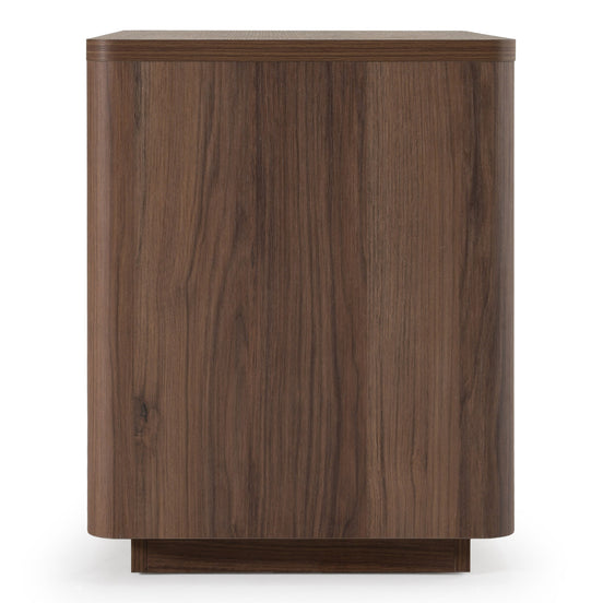 Roma - Modern Walnut + Gold Nightstand - image 2
