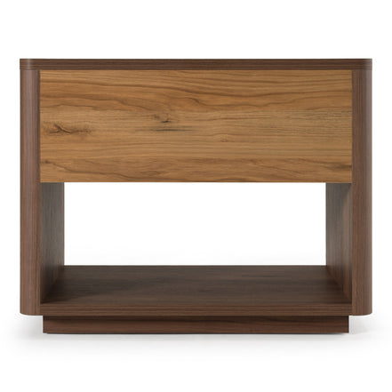 Roma - Modern Walnut + Gold Nightstand - image 3
