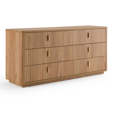 Roma - Modern Oak + Gold Dresser