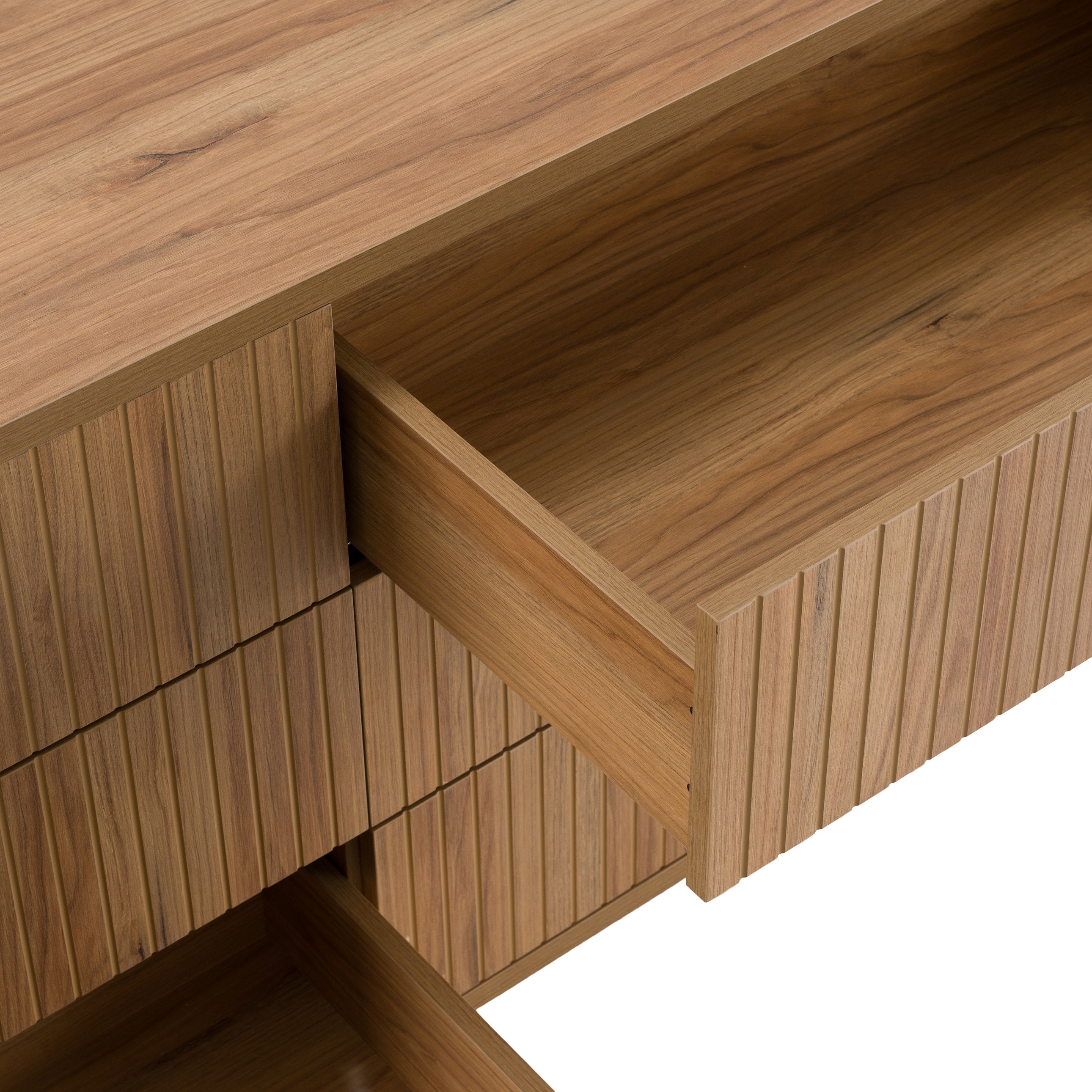 Roma - Modern Oak + Gold Dresser - image 5
