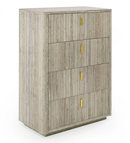 Roma - Modern Faux Travertine + Gold Chest - image 4