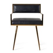 Rosario Modern Black & Rosegold Dining Chair - image 3