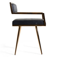 Rosario Modern Black & Rosegold Dining Chair - image 4