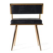 Rosario Modern Black & Rosegold Dining Chair - image 5