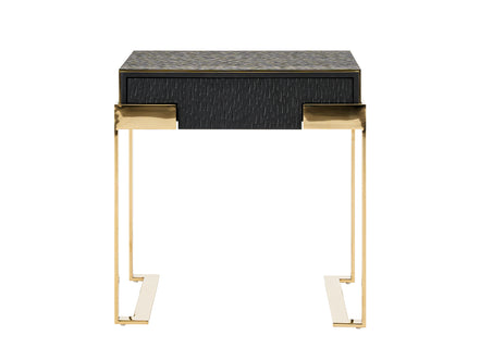 Rothsay - Modern Wenge + Gold Nightstand