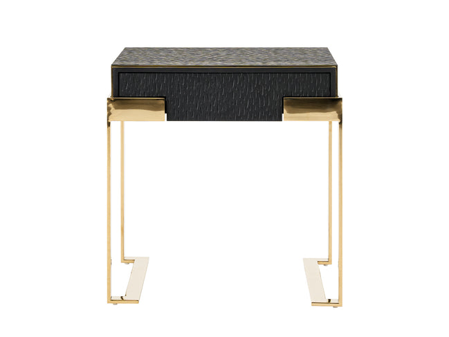 Rothsay - Modern Wenge + Gold Nightstand