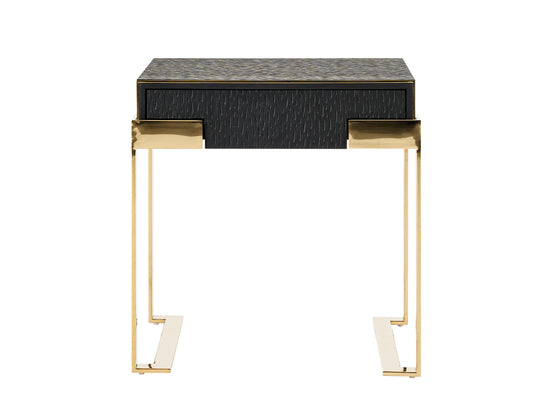 Rothsay - Modern Wenge + Gold Nightstand