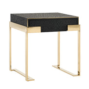 Rothsay - Modern Wenge + Gold Nightstand - image 2
