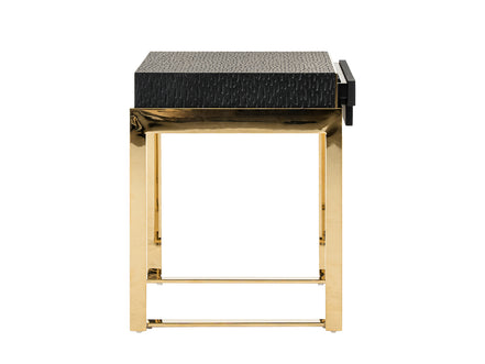 Rothsay - Modern Wenge + Gold Nightstand - image 3