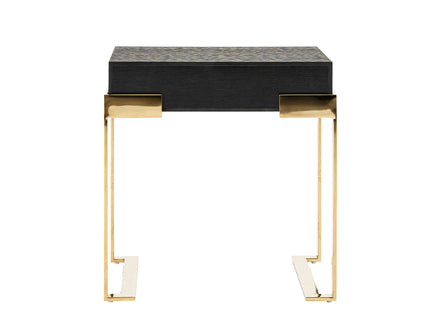 Rothsay - Modern Wenge + Gold Nightstand - image 4