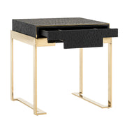 Rothsay - Modern Wenge + Gold Nightstand - image 5