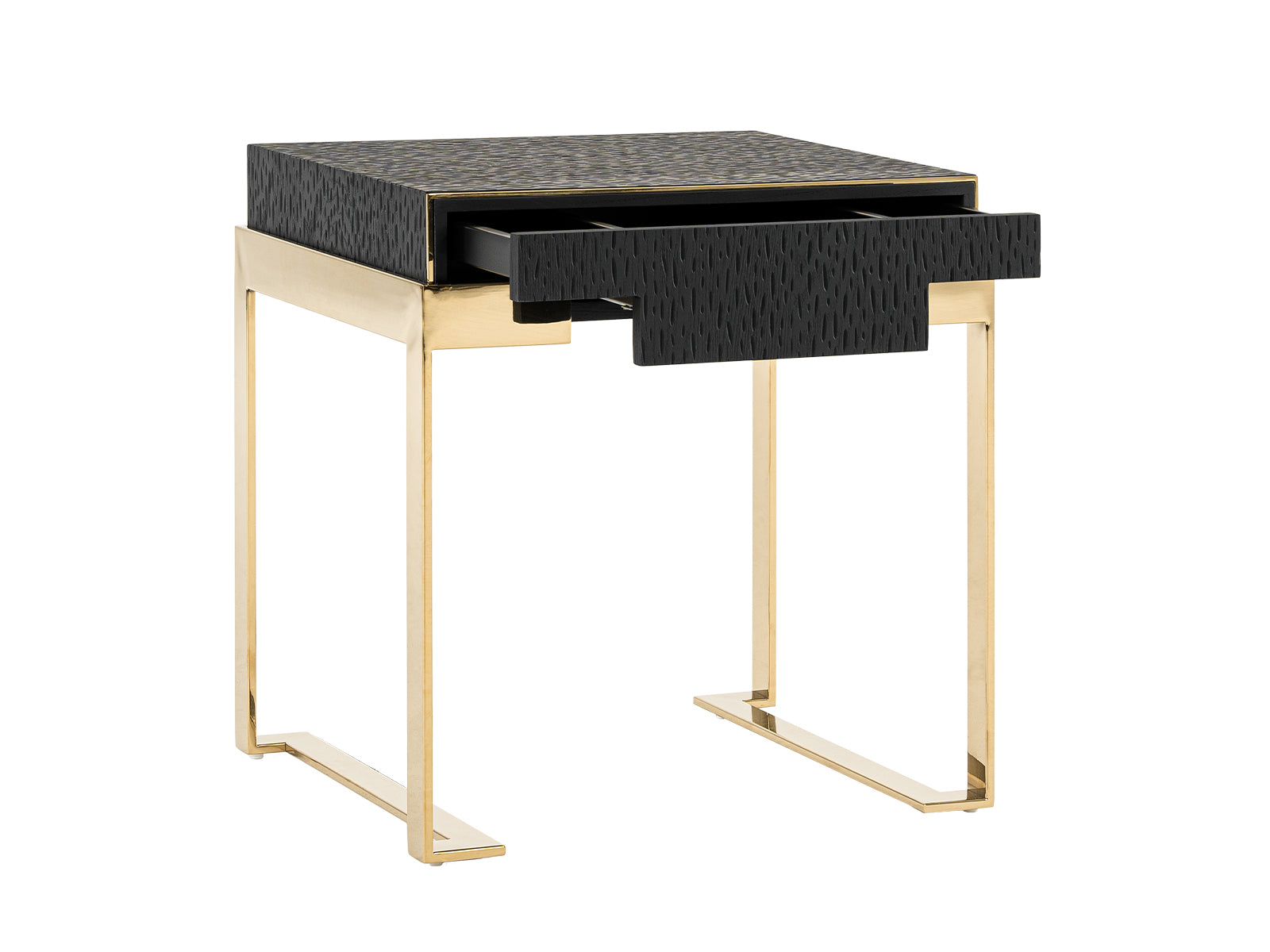 Rothsay - Modern Wenge + Gold Nightstand - image 5