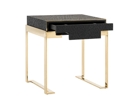Rothsay - Modern Wenge + Gold Nightstand - image 5