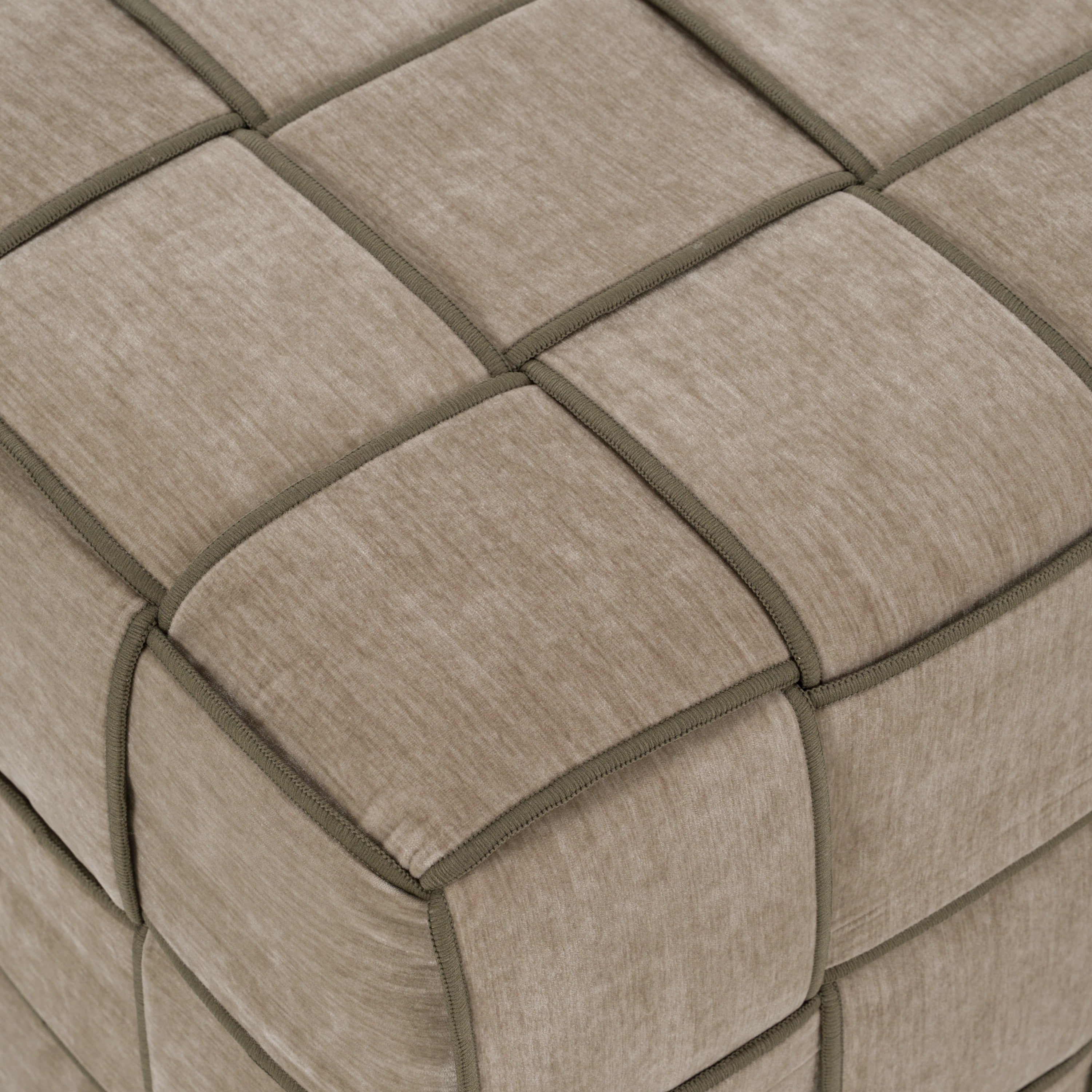 Rousey - Modern Taupe Fabric Bench - image 3