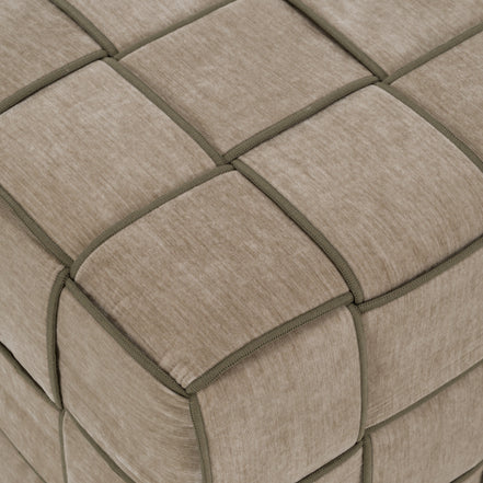 Rousey - Modern Taupe Fabric Bench - image 3