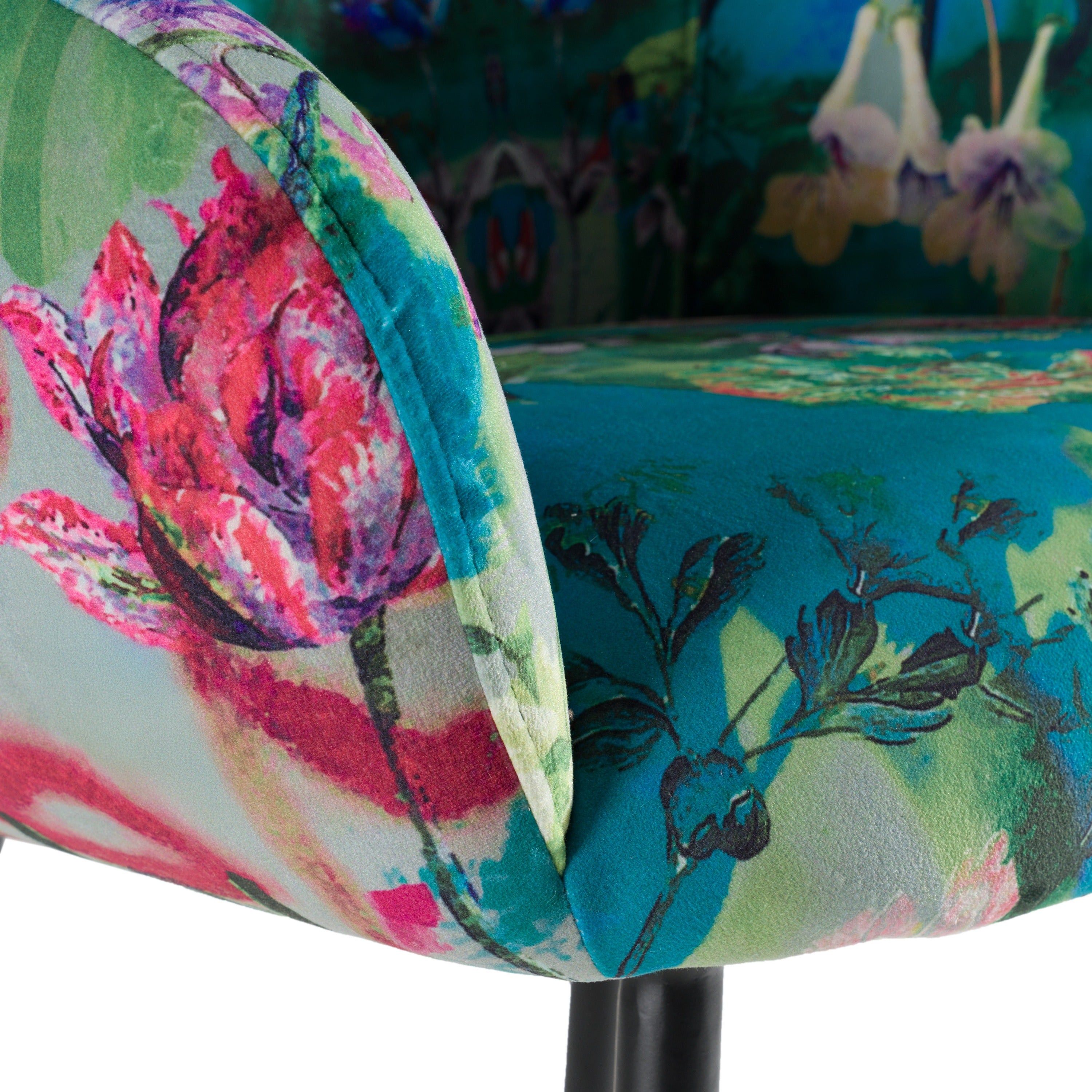 Roxann - Modern Counter Stool in Funky Velvet - image 5