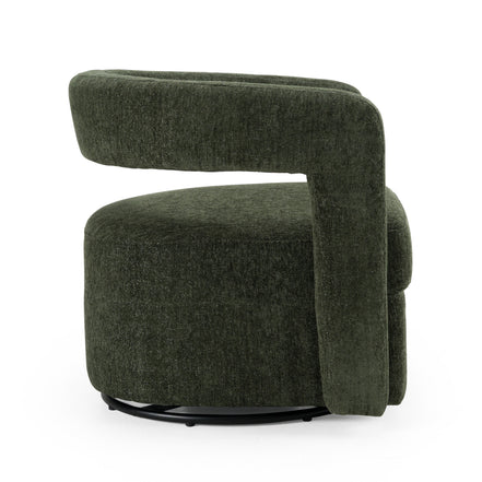 Ryan - Modern Olive Green Fabric Swivel Accent Chair - image 2