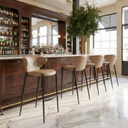 Lino Barstool (Set of 2) Taupe