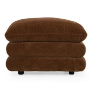 Crockett - Modern Brown Fabric Ottoman - image 2