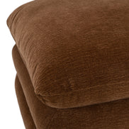 Crockett - Modern Brown Fabric Ottoman - image 4