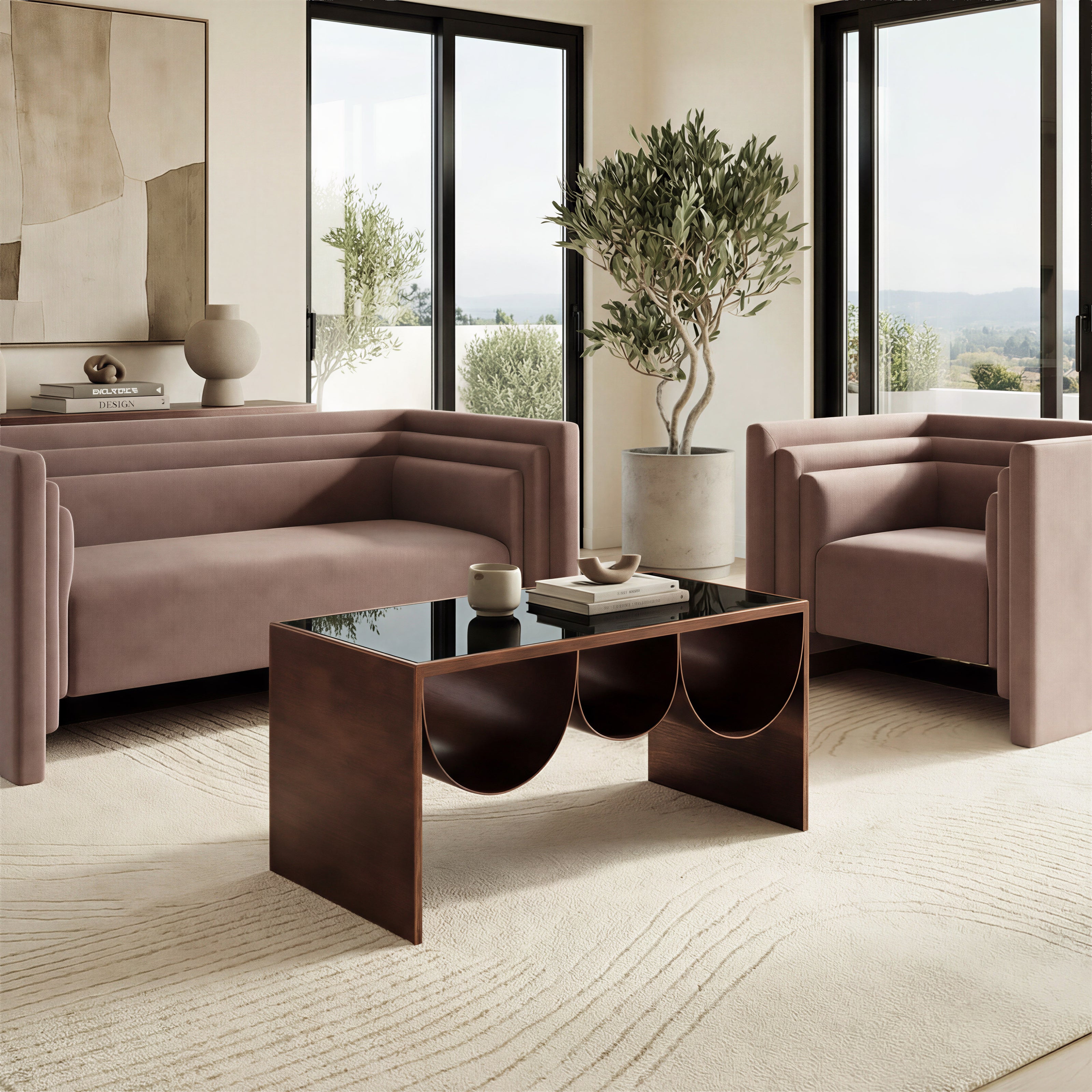 Aveiro Coffee Table Copper & Black