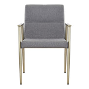 Sabri - Contemporary Grey & Antique Brass Arm Dining Chair - image 4