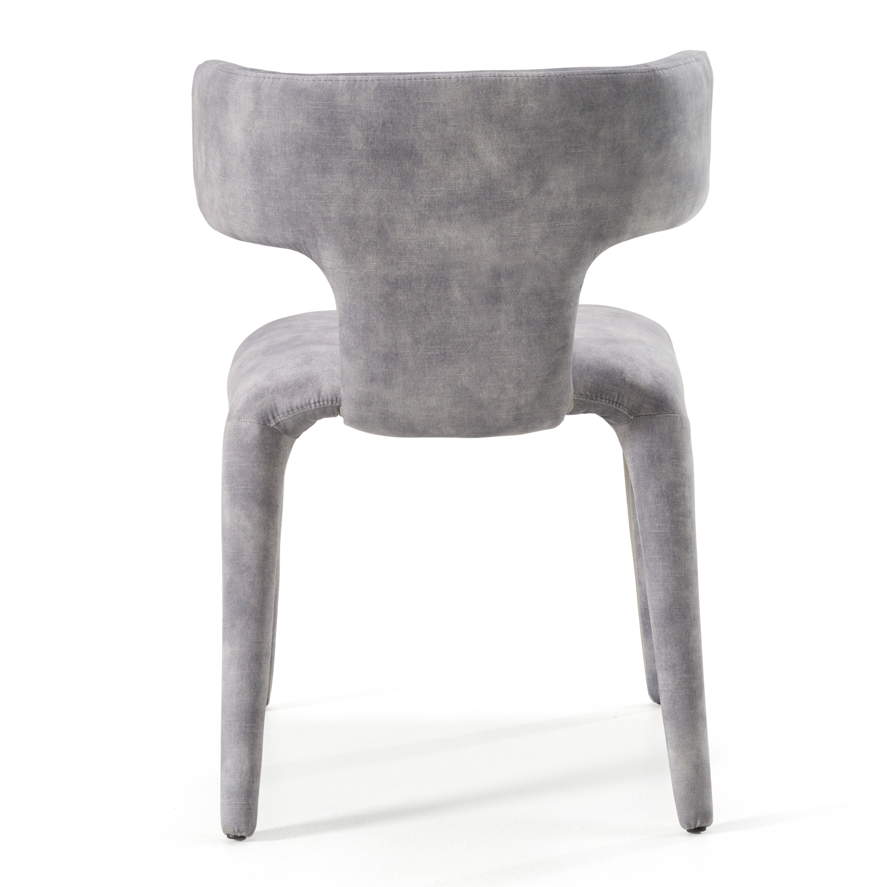 Saehee - Modern Grey-Blue Velvet Dining Chair - image 3
