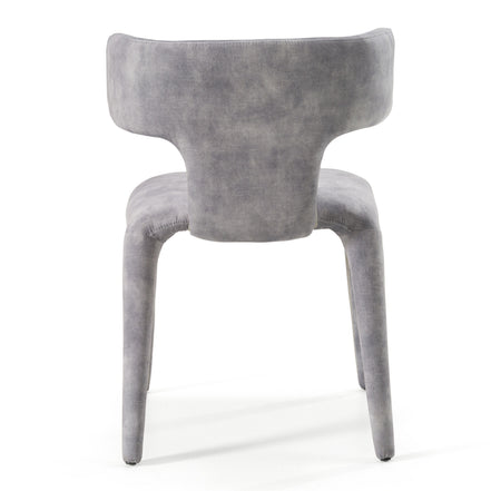 Saehee - Modern Grey-Blue Velvet Dining Chair - image 3