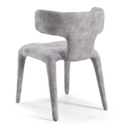 Saehee - Modern Grey-Blue Velvet Dining Chair - image 5