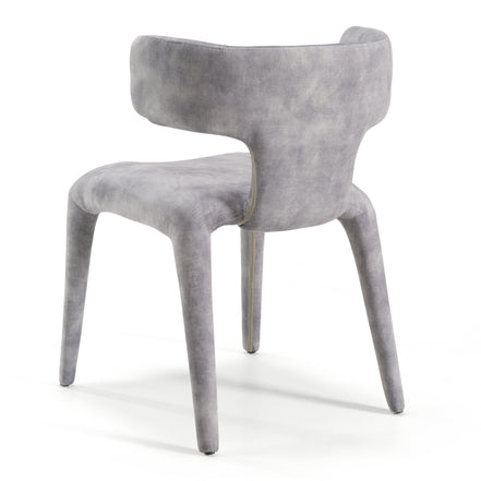Saehee - Modern Grey-Blue Velvet Dining Chair - image 5