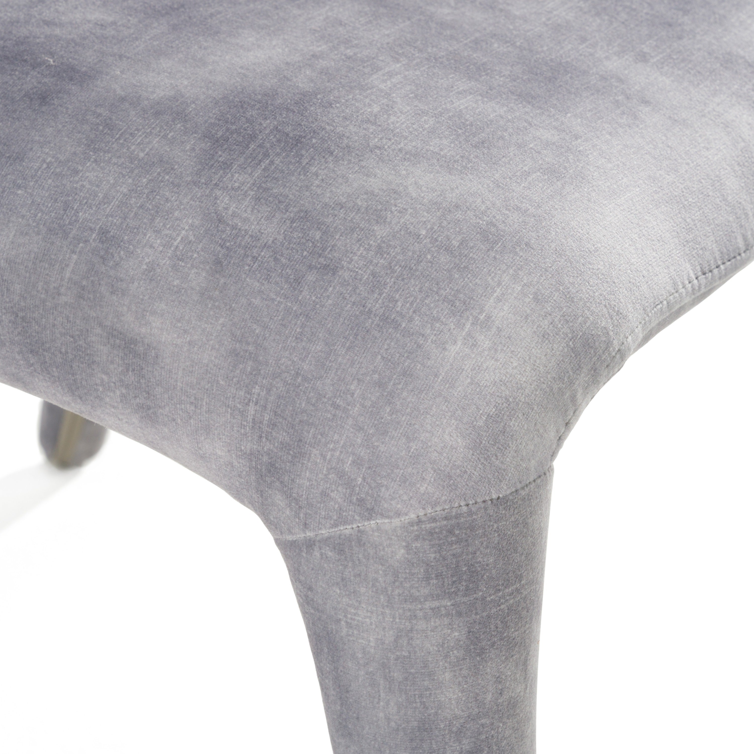 Saehee - Modern Grey-Blue Velvet Dining Chair - image 4
