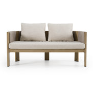 Salvora - Outdoor Beige Fabric & Grey Rope Loveseat - image 3