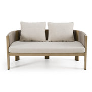 Salvora - Outdoor Beige Fabric & Grey Rope Loveseat - image 4