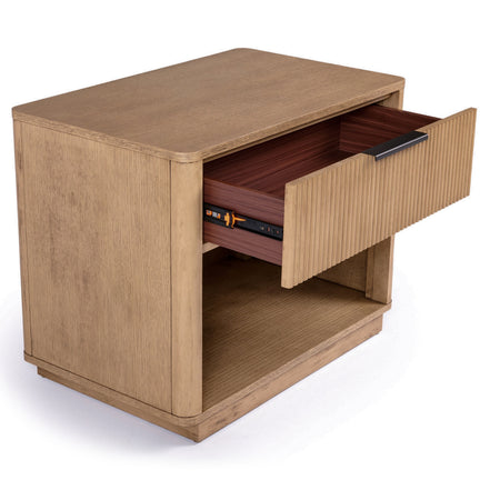 Santa Monica - Modern Natural Oak Nightstand - image 4