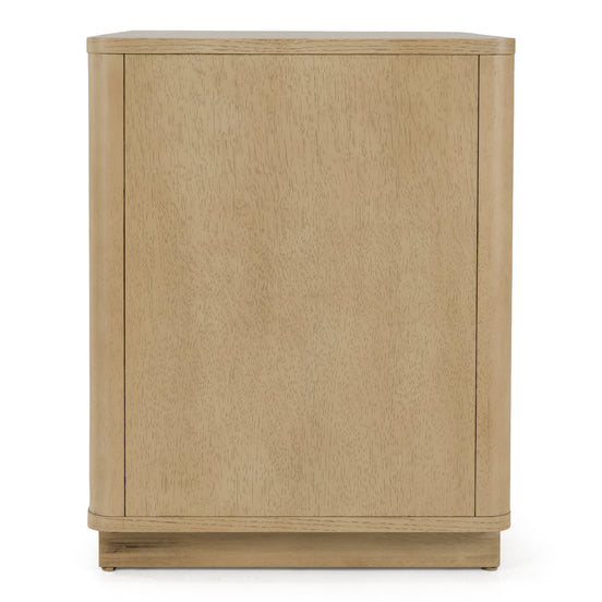Santa Monica - Modern Natural Oak 3 Drawer Nightstand - image 2