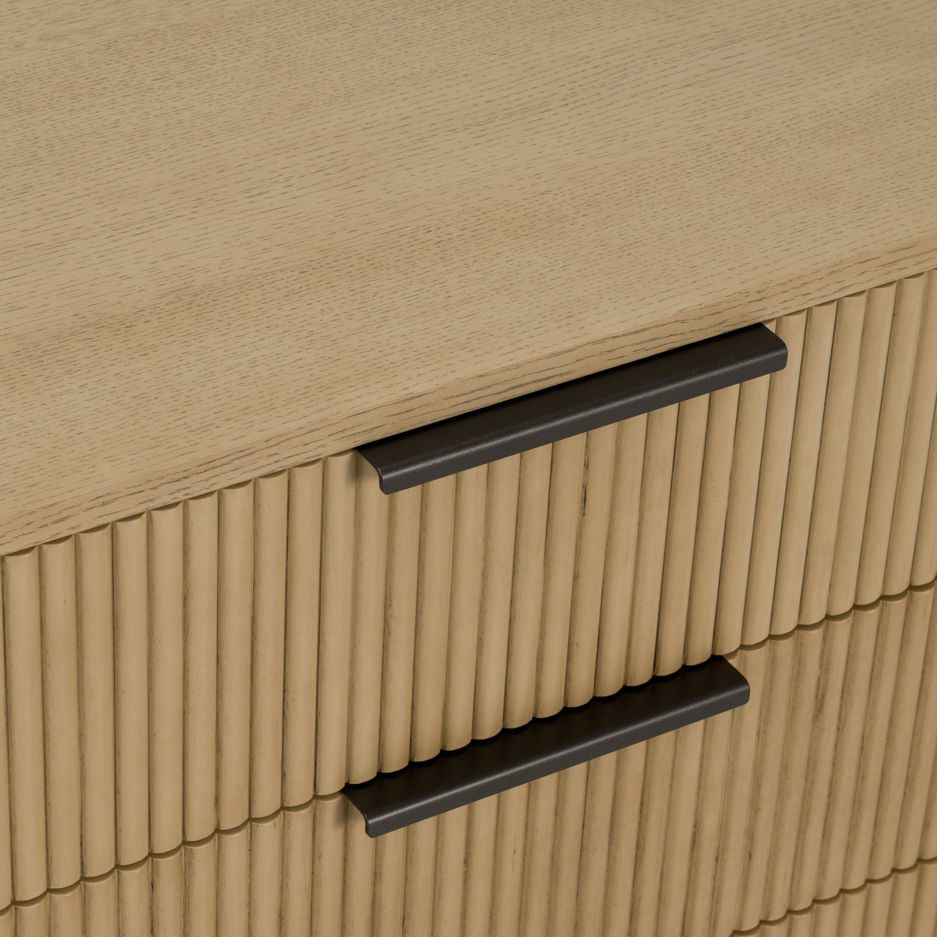 Santa Monica - Modern Natural Oak 3 Drawer Nightstand - image 5