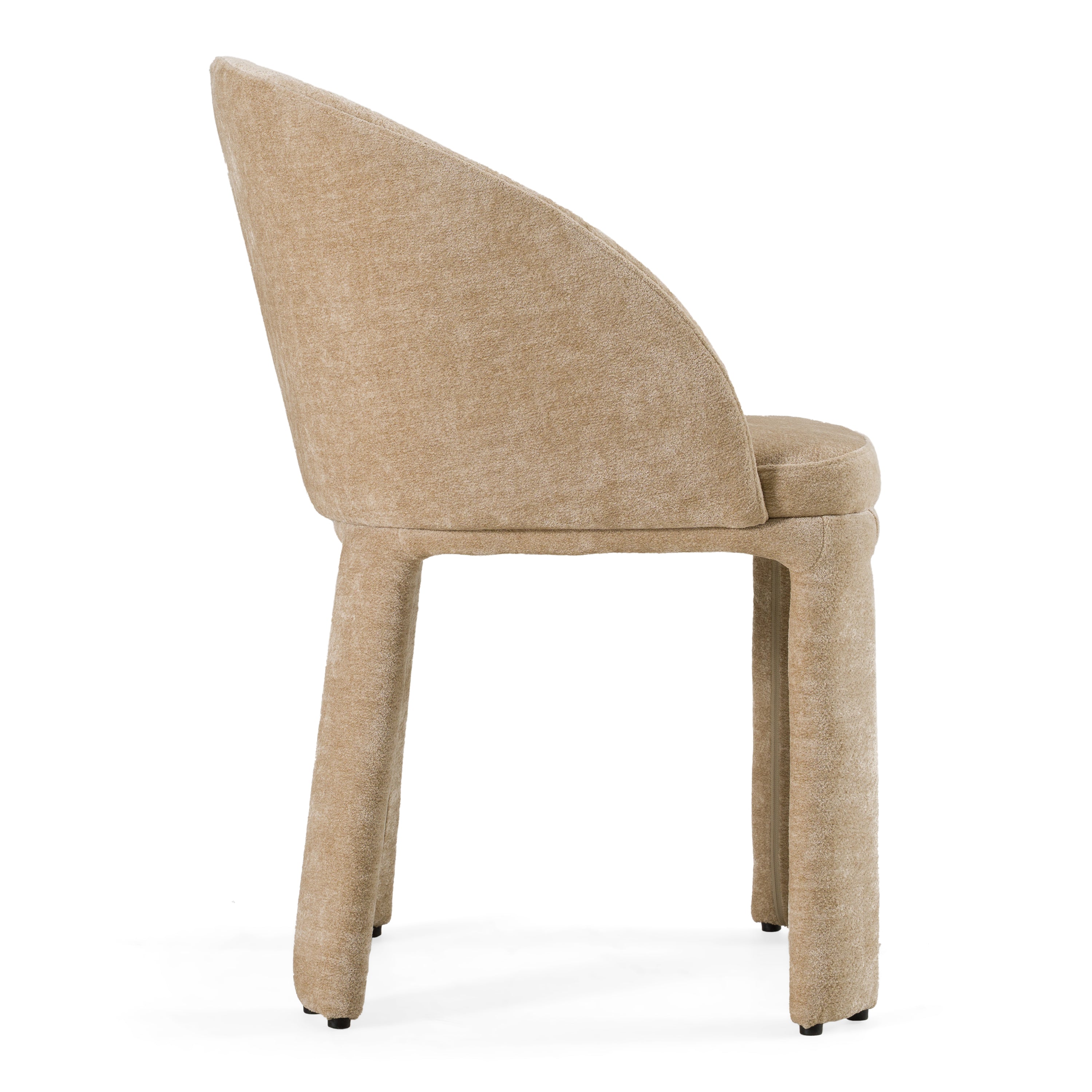 Sarkis - Modern Beige Velvet Dining Chair - image 2