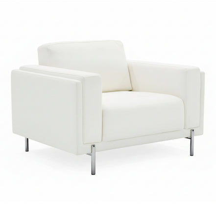 Schmidt - Modern Off White Fabric Chair - image 3