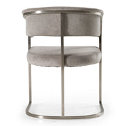 Sebastian - Modern Grey Fabric + Stainless Steel Dining Chair - image 4