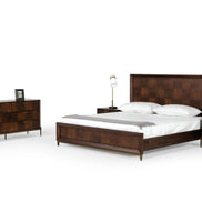 Shane - Eastern King Modern Acacia & Brass Bed - image 5