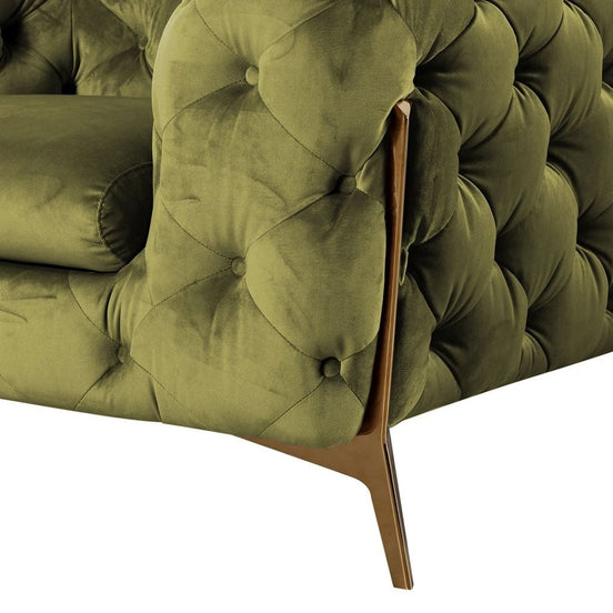 Sheila - Transitional Green Fabric Chair - image 2