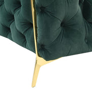 Sheila - Transitional Emerald Green Fabric Chair - image 2