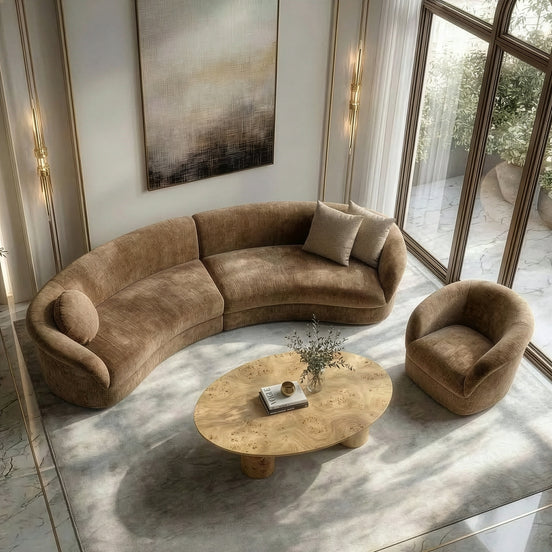 Sheth - Modern Brown Fabric Accent Chair - image 2