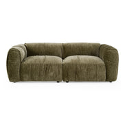 Siegal - Modern Olive Green Fabric Loveseat Sofa - image 5